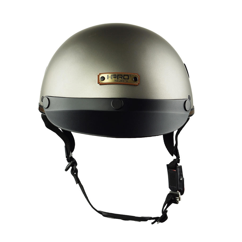 Mũ Bảo Hiểm Nửa Đầu HPPRO HP03 – Màu Xám Titanium Nhám, Chính Hãng, Chuẩn Quatest 2