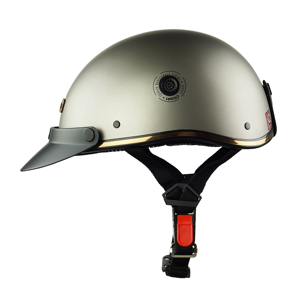 Mũ Bảo Hiểm Nửa Đầu HPPRO HP03 – Màu Xám Titanium Nhám, Chính Hãng, Chuẩn Quatest 2