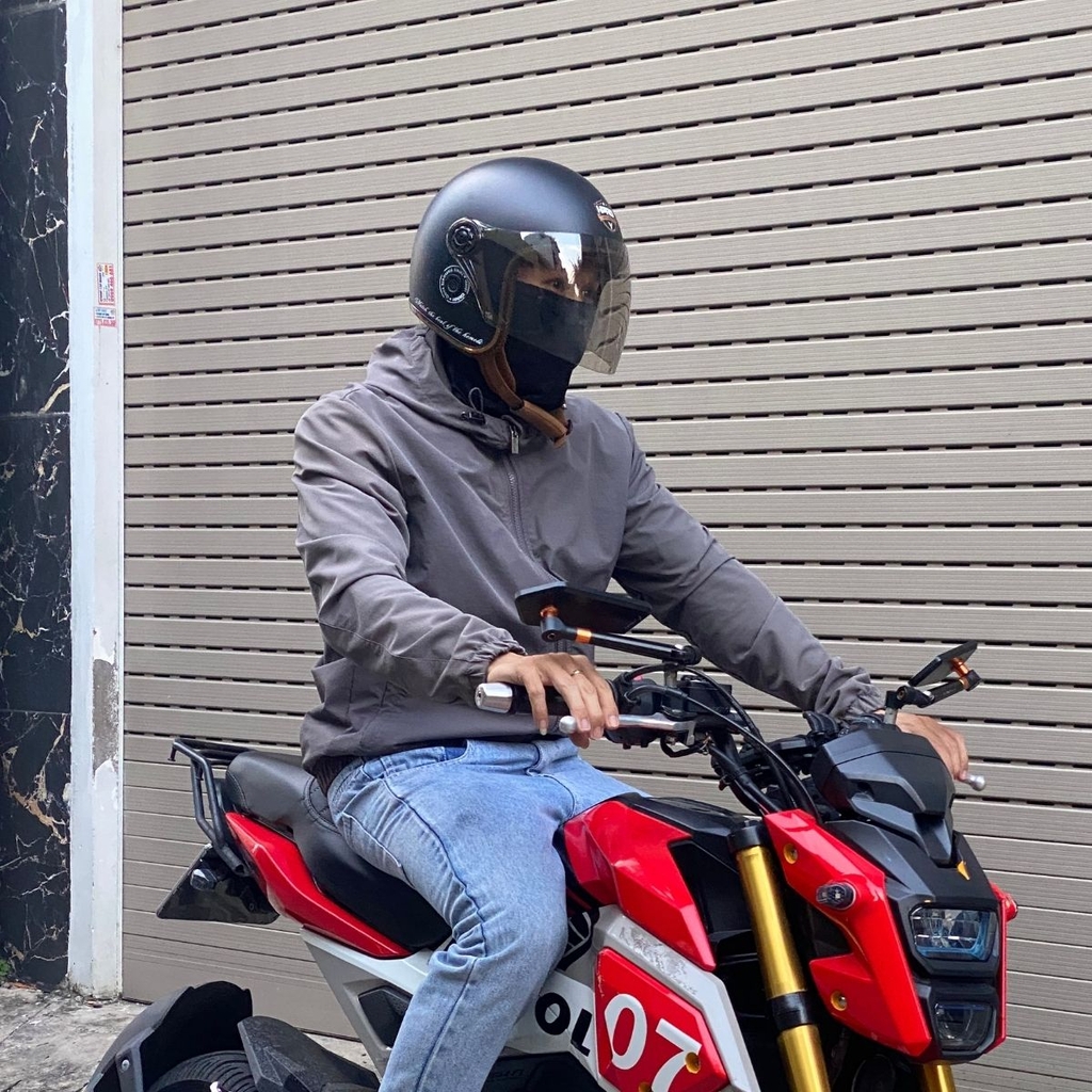 Mũ Bảo Hiểm 3/4 HP04K Có Kính – Màu Đen Nhám, Chính Hãng, Bảo Hành 24 Tháng