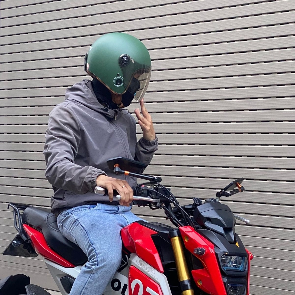 Mũ Bảo Hiểm 3/4 HP04K Có Kính – Màu Xanh Lính Nhám, Chính Hãng HPPRO