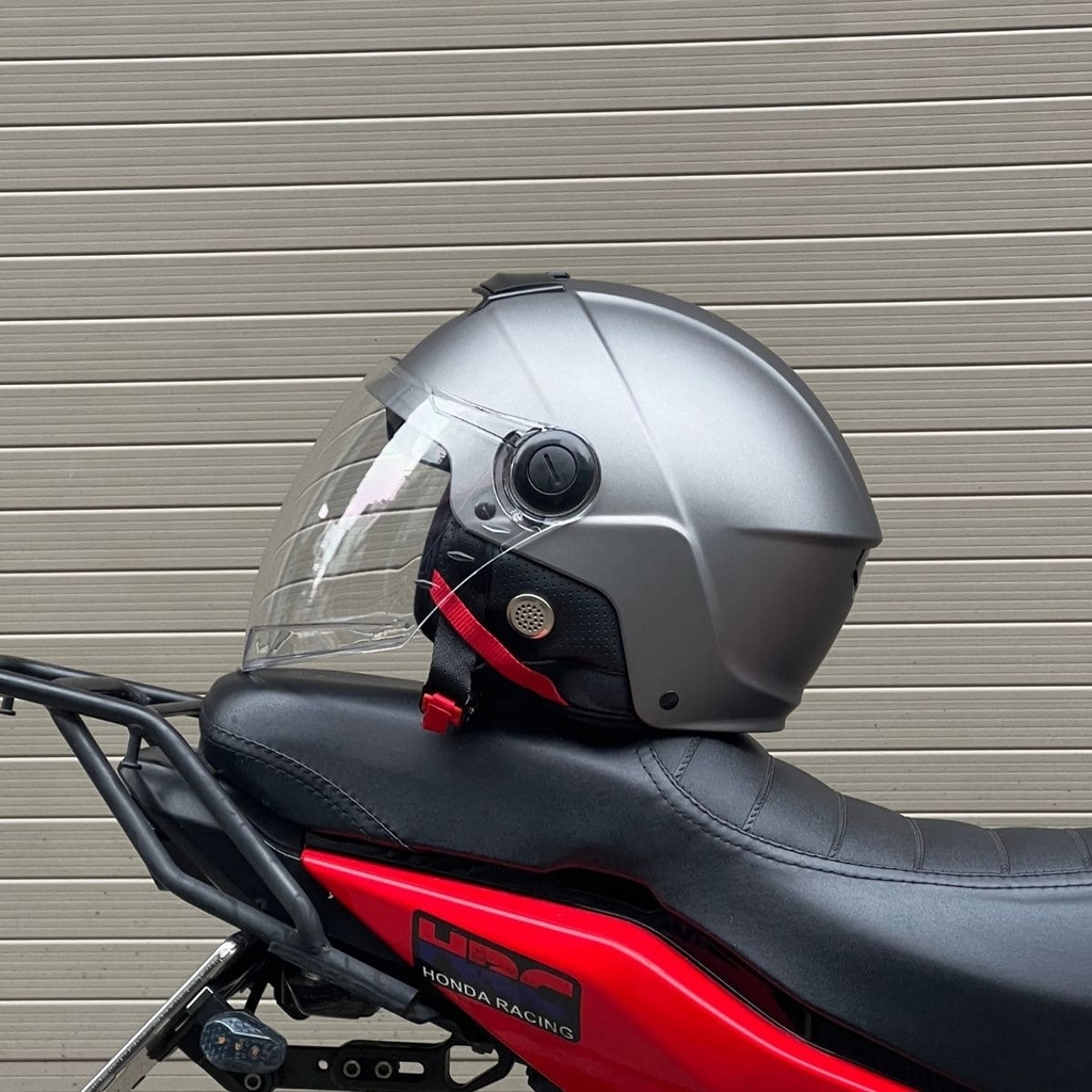 Mũ Bảo Hiểm Nửa Đầu 2 Kính Royal M289 – Màu Xám Titanium, Kính Âm Chống Chói, Chính Hãng Royal Helmet