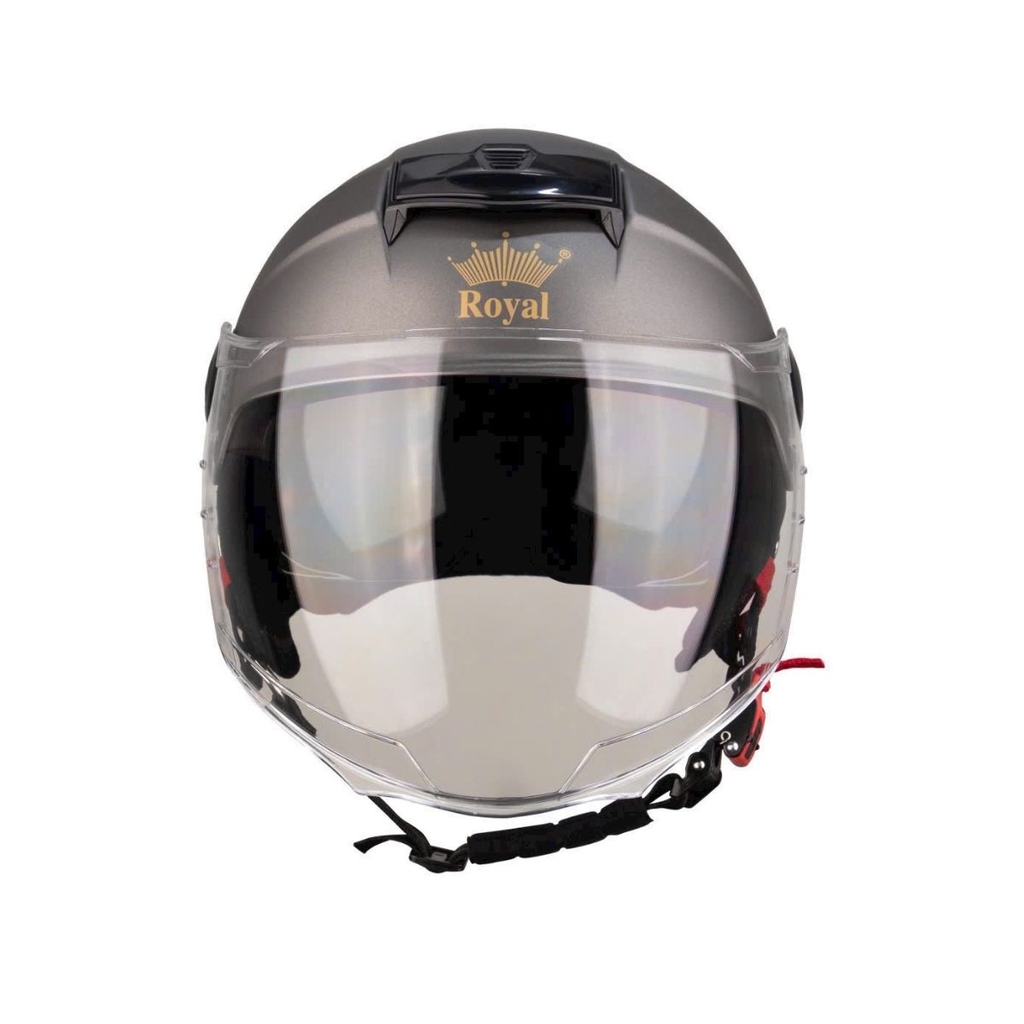 Mũ Bảo Hiểm Nửa Đầu 2 Kính Royal M289 – Màu Xám Titanium, Kính Âm Chống Chói, Chính Hãng Royal Helmet