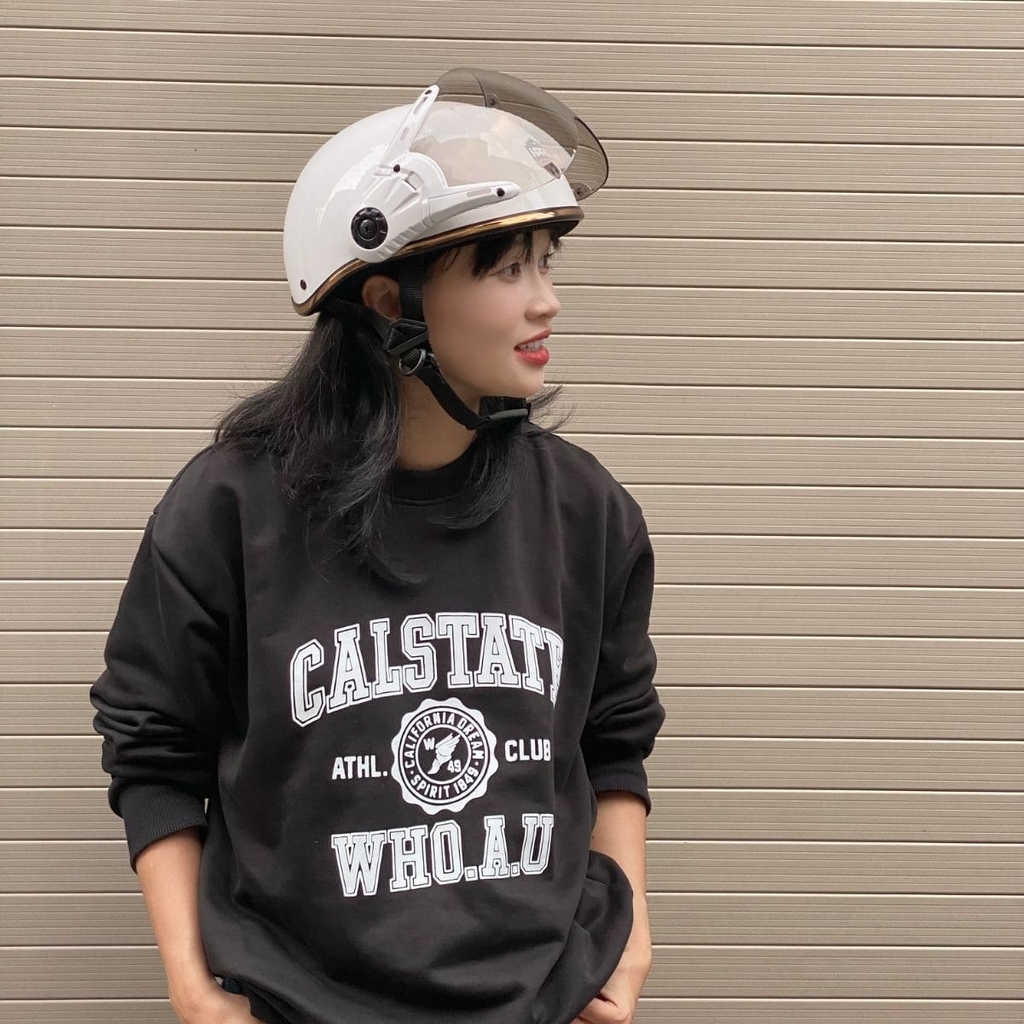 Mũ Bảo Hiểm Nửa Đầu Có Kính HP03K Trắng Bóng – HPPRO Helmets, Freesize 54–58cm, Kính PC Chống UV