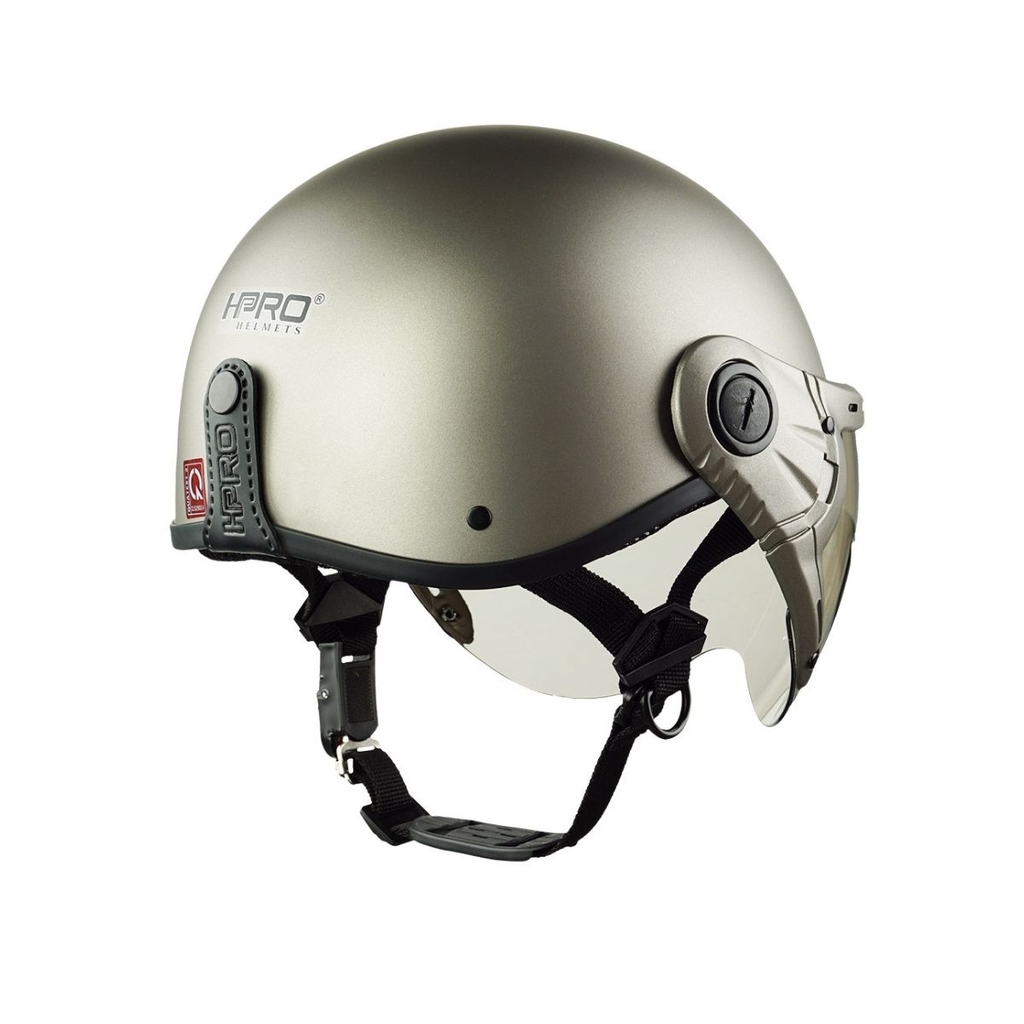 Mũ Bảo Hiểm 3/4 HPRO HP03K – Màu Xám Titanium Nhám, Kính Âm Cao Cấp – Chính Hãng HPRO