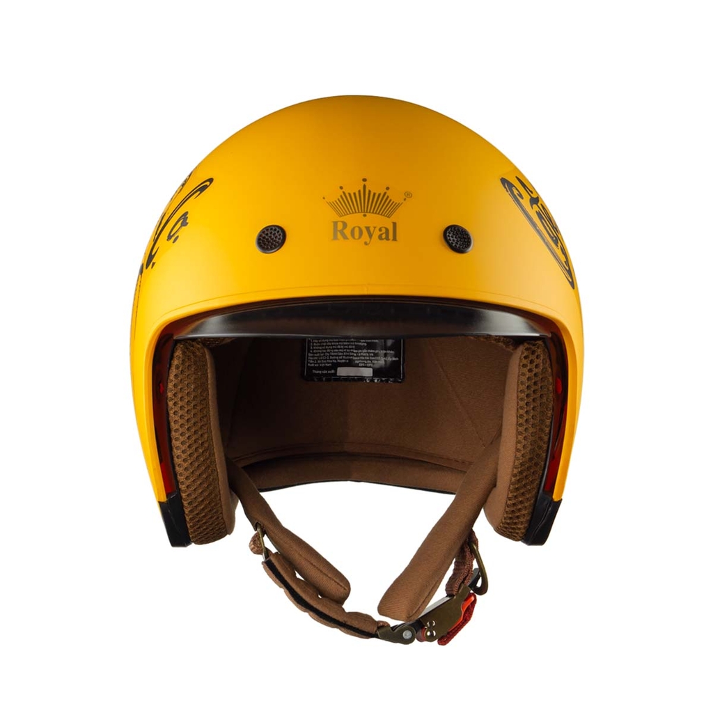 Mũ Bảo Hiểm 3/4 Royal M139 Kính Âm Màu Tem V7 Vàng Nhám Chính Hãng | Tiện Lợi Đi Phố, Thời Trang