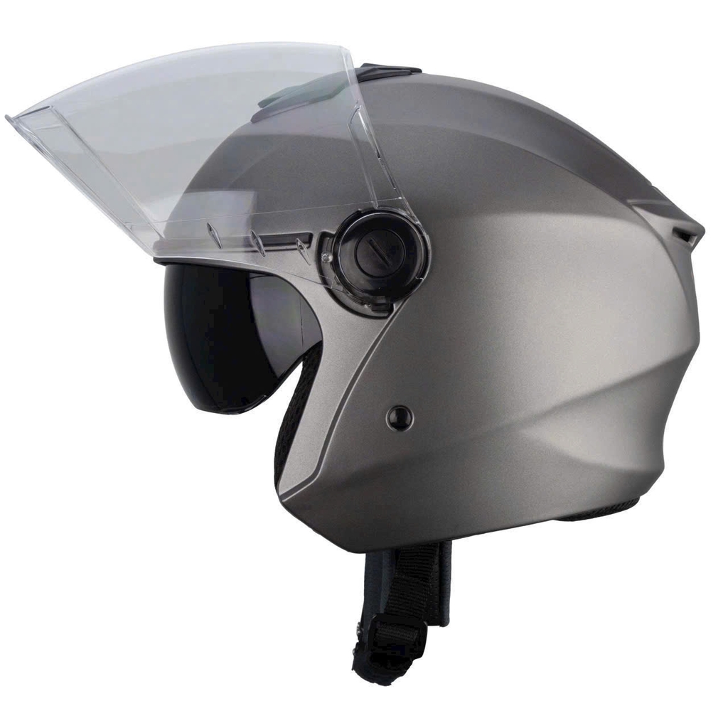 Mũ bảo hiểm 3/4 đầu Royal XH01 có kính – Màu Titanium nhám, chính hãng