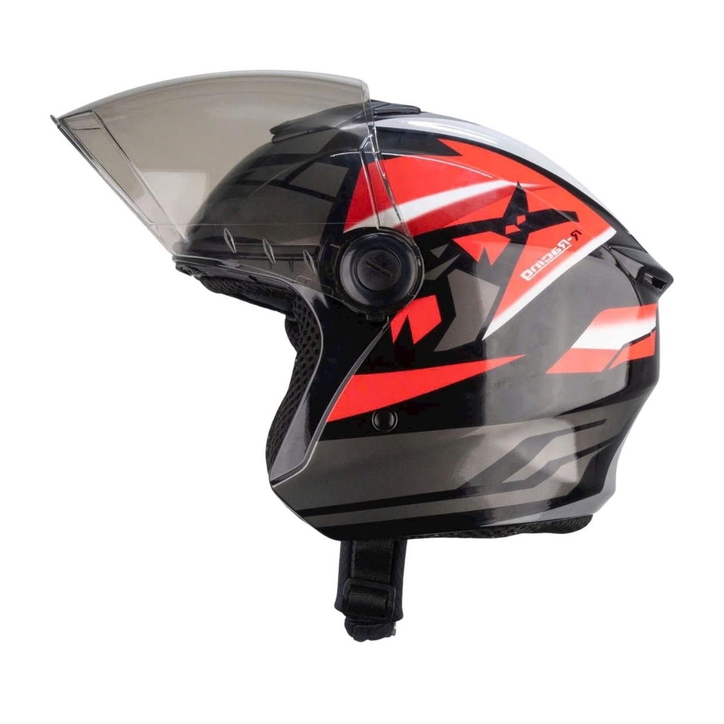 Mũ bảo hiểm 3/4 đầu Royal XH01 tem Racing đỏ – Chính hãng, Chuẩn CR Việt Nam, Freeship toàn quốc