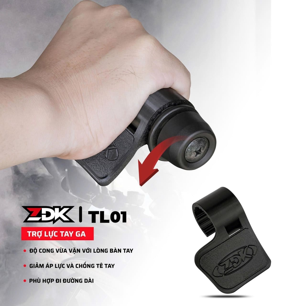 Trợ Lực Tay Ga ZDK TL01 – Nhựa PETG 3D Cao Cấp – Đen/Trắng/Đỏ