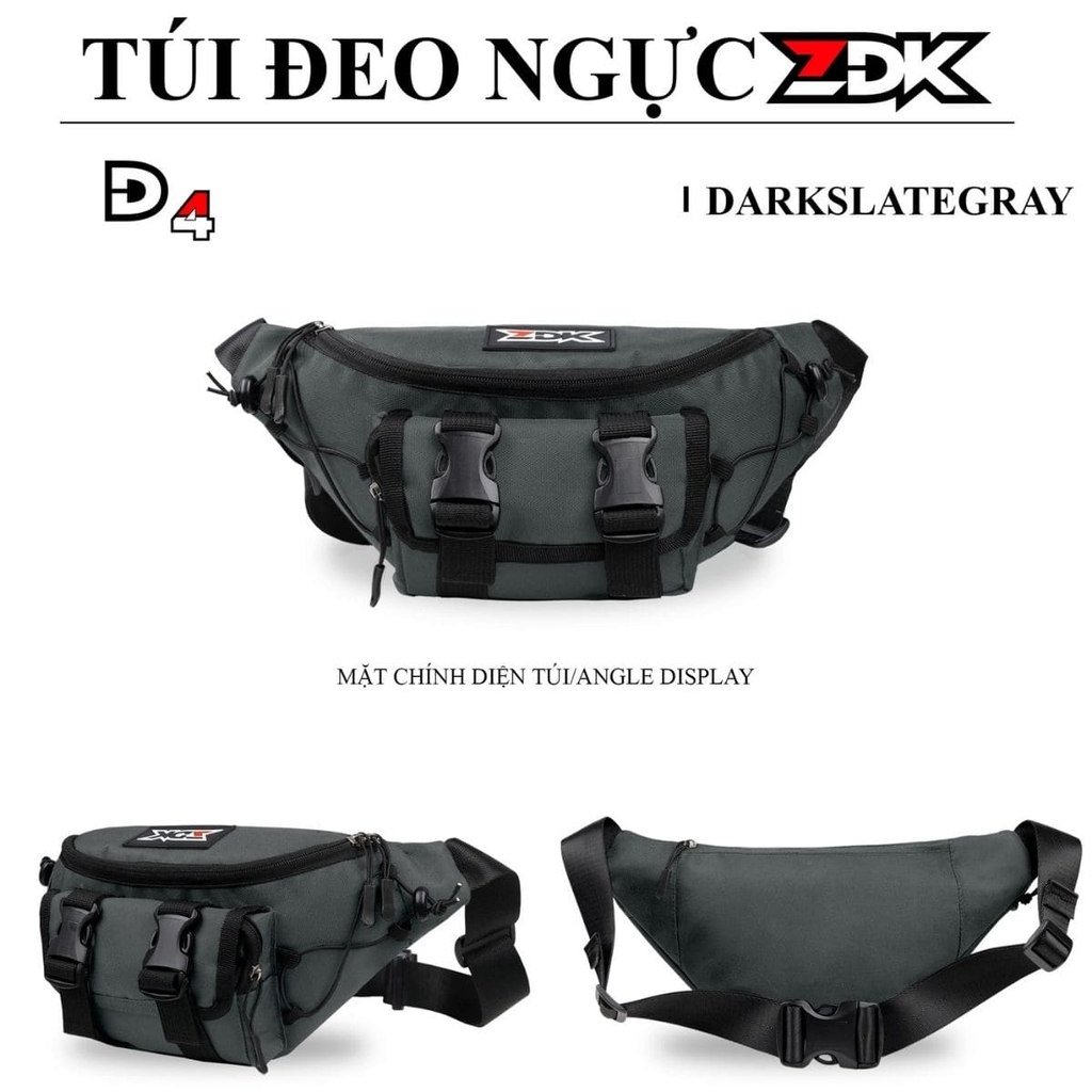 Túi Đeo Chéo, Đeo Hông ZDK D4 - Gọn Nhẹ, Thời Trang, Tiện Dụng