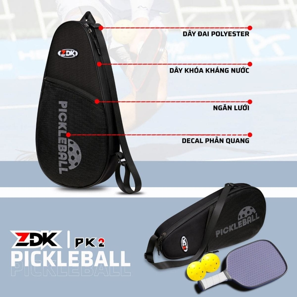 Túi Đựng Vợt Pickleball ZDK PK2 Chính Hãng – Gọn Nhẹ, Dây Đeo Chắc Chắn, Thiết Kế Phản Quang
