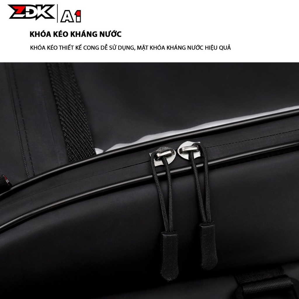 Túi Hít Bình Xăng ZDK A1 – Da Simili Kháng Nước, Nam Châm Vĩnh Cửu, Cảm Ứng Điện Thoại 7L đa năng