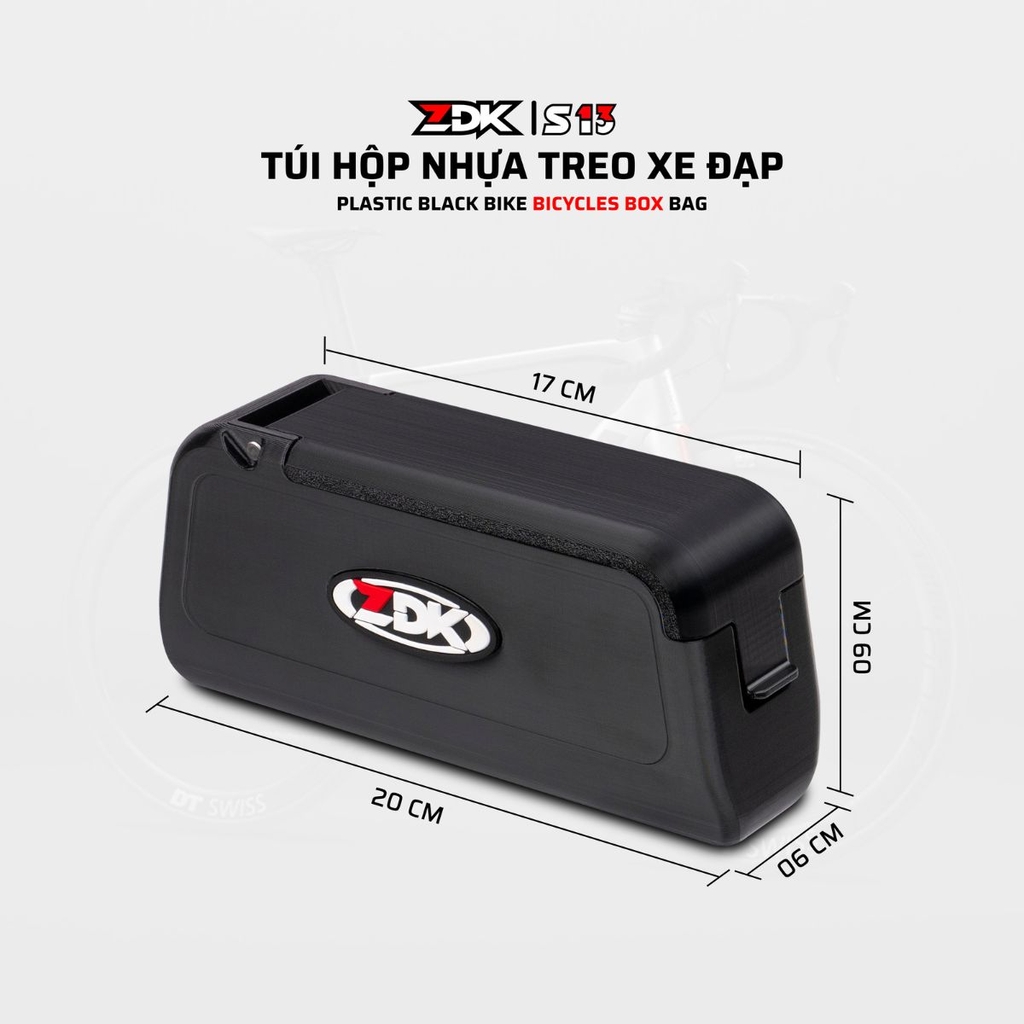 Túi Hộp Nhựa Treo Xe Đạp ZDK S13 Nhựa PETG Chống Va Đập – Chống Nước – Dung Tích 1L