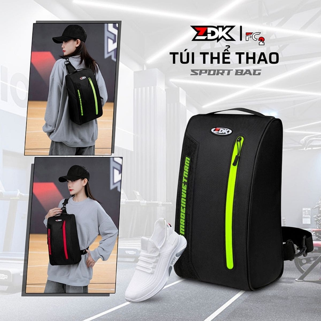 Túi Thể Thao ZDK FC2 Chính Hãng – Đa năng, Form Đứng, Thoáng Khí, Dung Tích 10L
