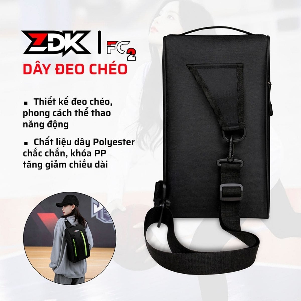 Túi Thể Thao ZDK FC2 Chính Hãng – Đa năng, Form Đứng, Thoáng Khí, Dung Tích 10L