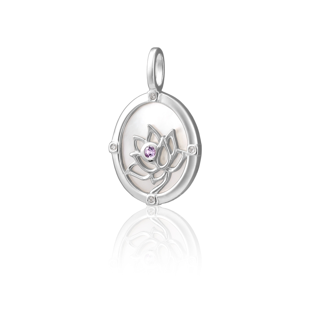 Charm Hoa Sen Cao Quý - Bạc