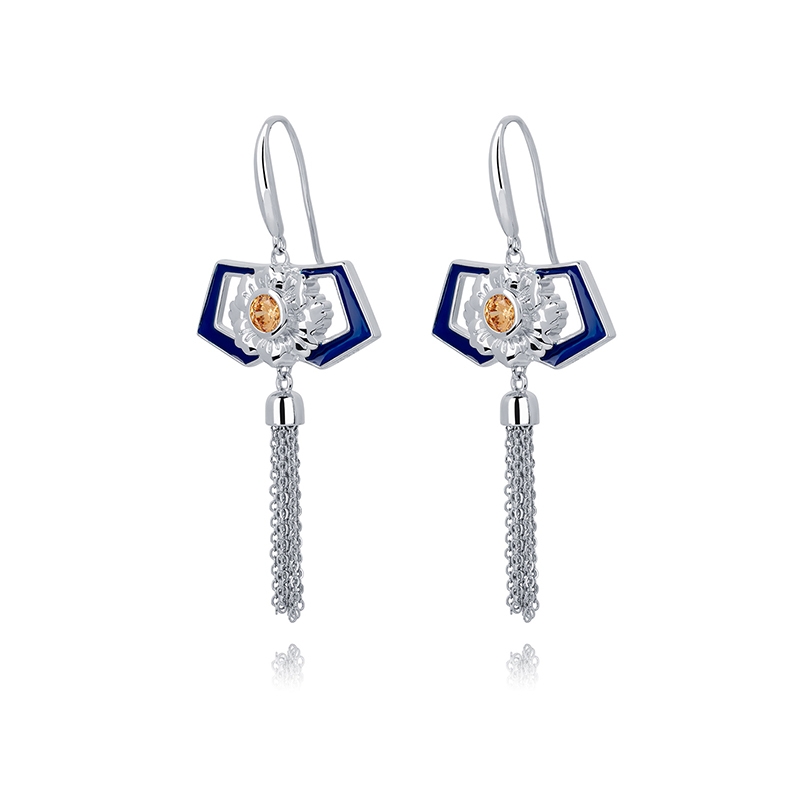 Khuyên tai Cách Cách Đại Thanh (Manchurian Elegance Earrings Blue)