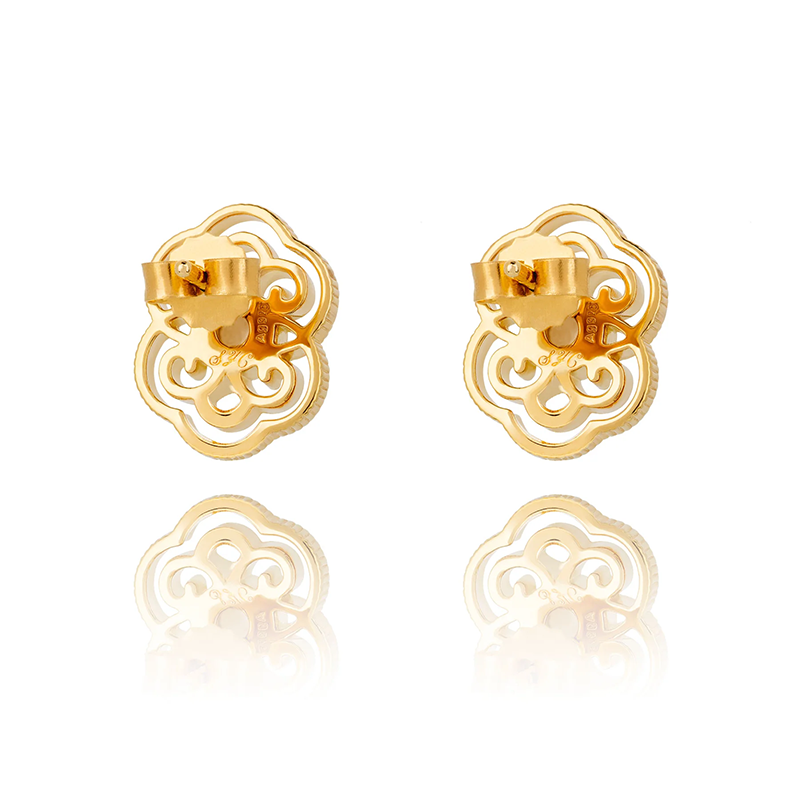Khuyên tai (Blissful Ruyi Stud with White Mother of Pearl) - Trắng