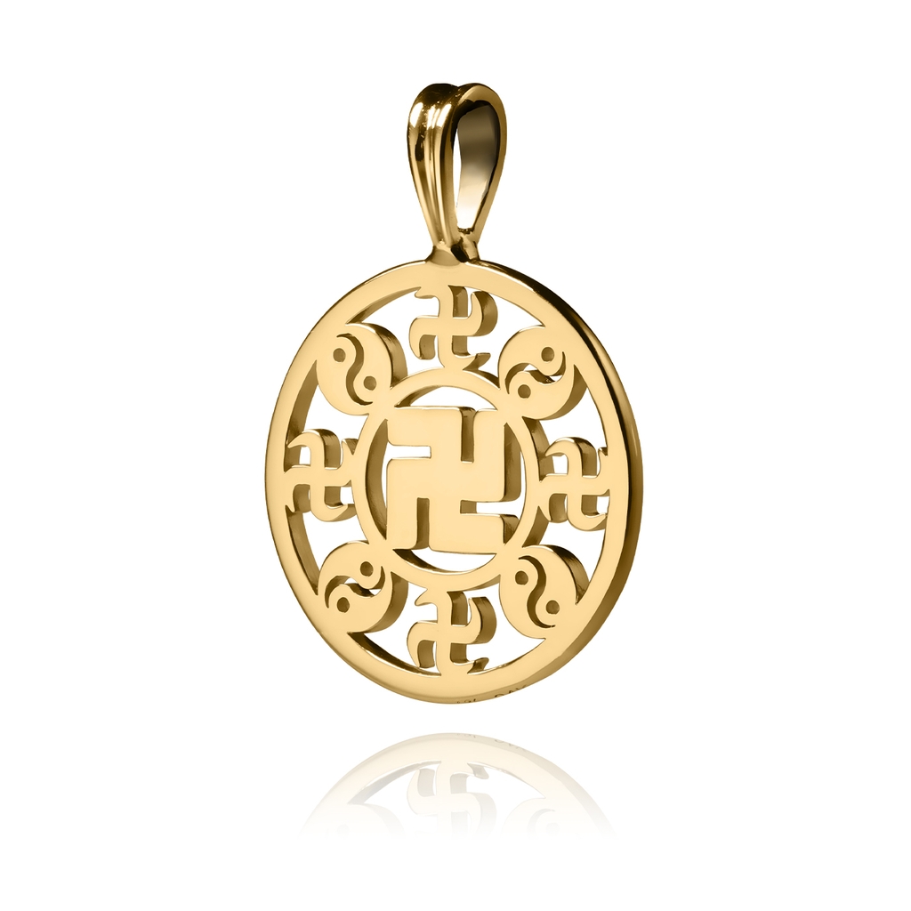 Mặt dây chuyền hình tròn (Wan Pendant 24kt yellow gold 25mm)