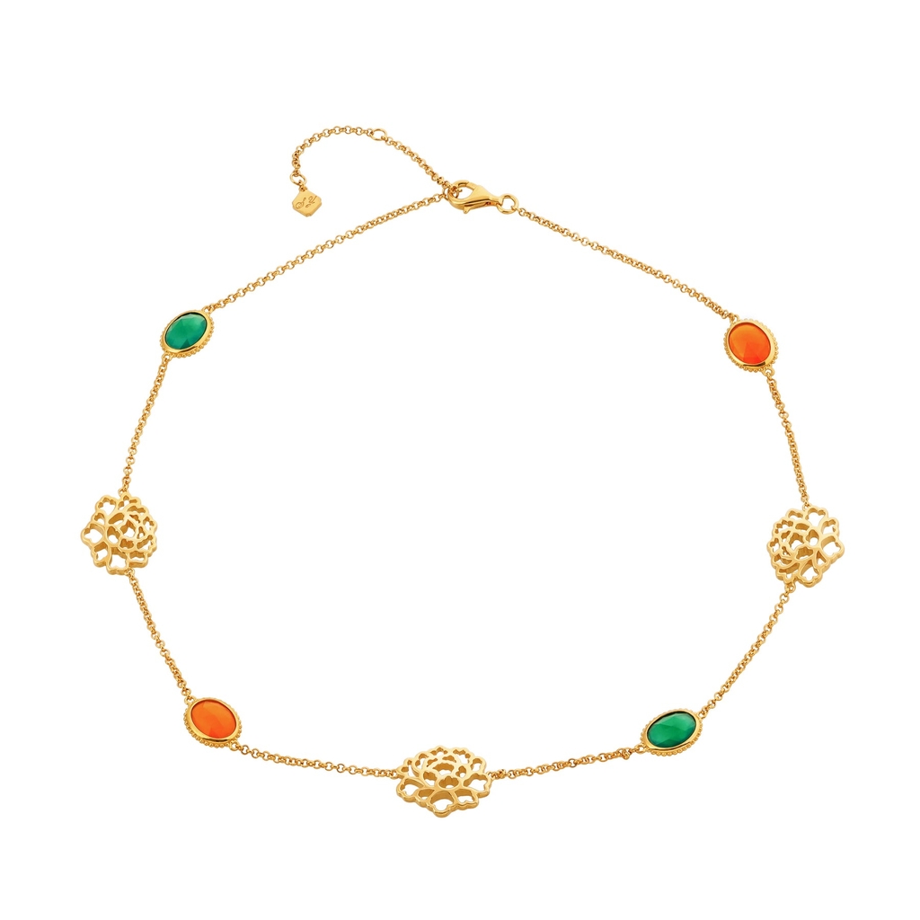Dây chuyền - Mẫu đơn màu Vàng 41cm- 16