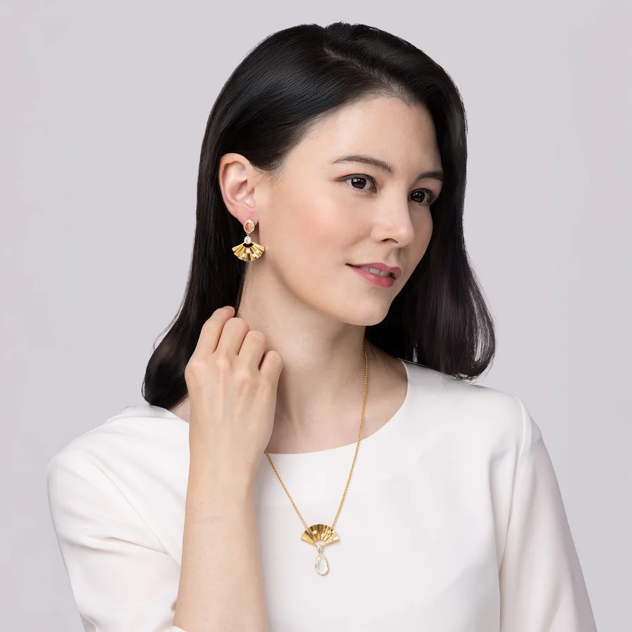 Dây chuyền Quạt Hoàng Kim (Radiant Fan Necklace)