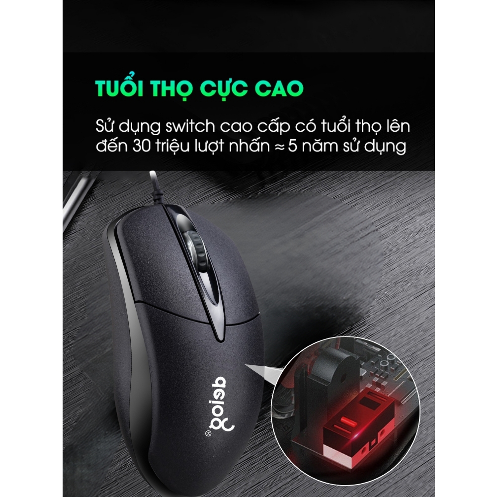 Chuột Máy Tính Chính Hãng Deiog DY F6 Quang Học Thiết Kế Nhỏ Gọn Ôm Tay DPI 1000 Làm Việc Chơi Game