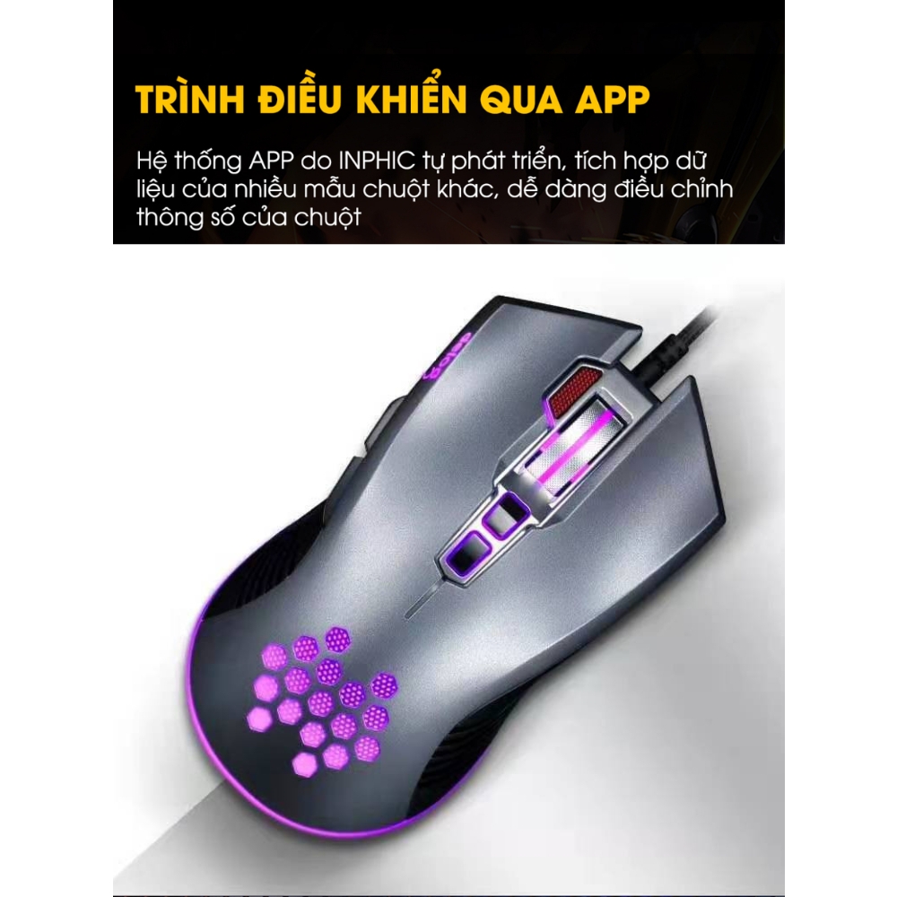 Chuột Gaming Chính hãng DEIOG G4 Dành Cho Game Thủ Chơi Pubg Độ Nhạy Cực Cao Siêu Mượt Led RGB