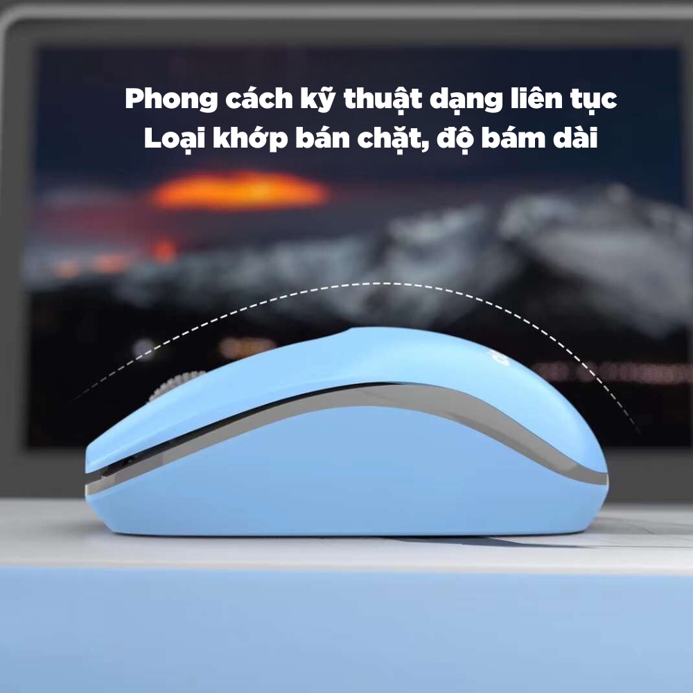 Chuột không dây gaming chính hãng DEIOG Q1 pin sạc 6 nút công thái học silent chống ồn wireless 5.3