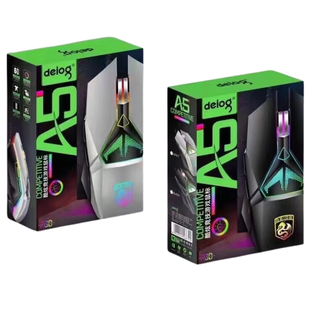 Chuột Gaming Chính Hãng DEIOG A5 Có Dây Cao Cấp Led RGB 7 Chế Độ Thiết Kế Hầm Hố Phù Hợp PC Laptop