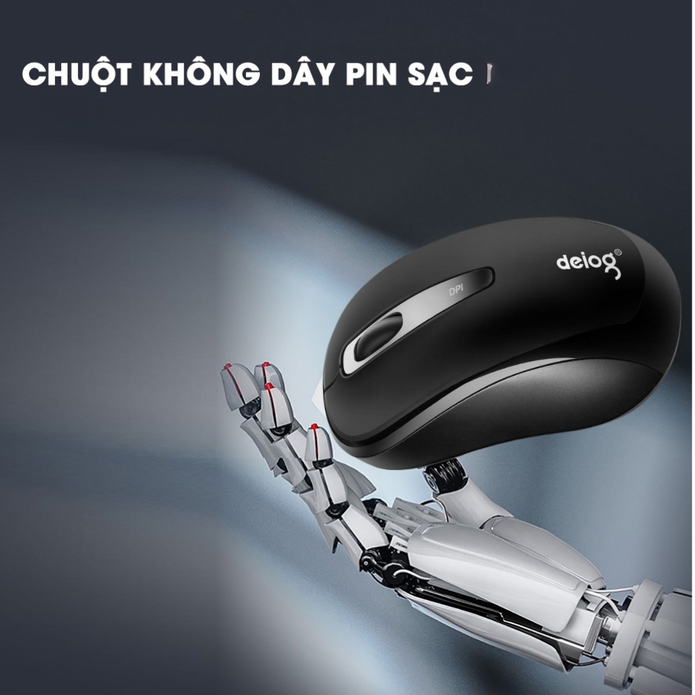 Chuột không dây bluetooth chính hãng DEIOG Q2 silent chống ồn gaming 1600DPI sạc pin