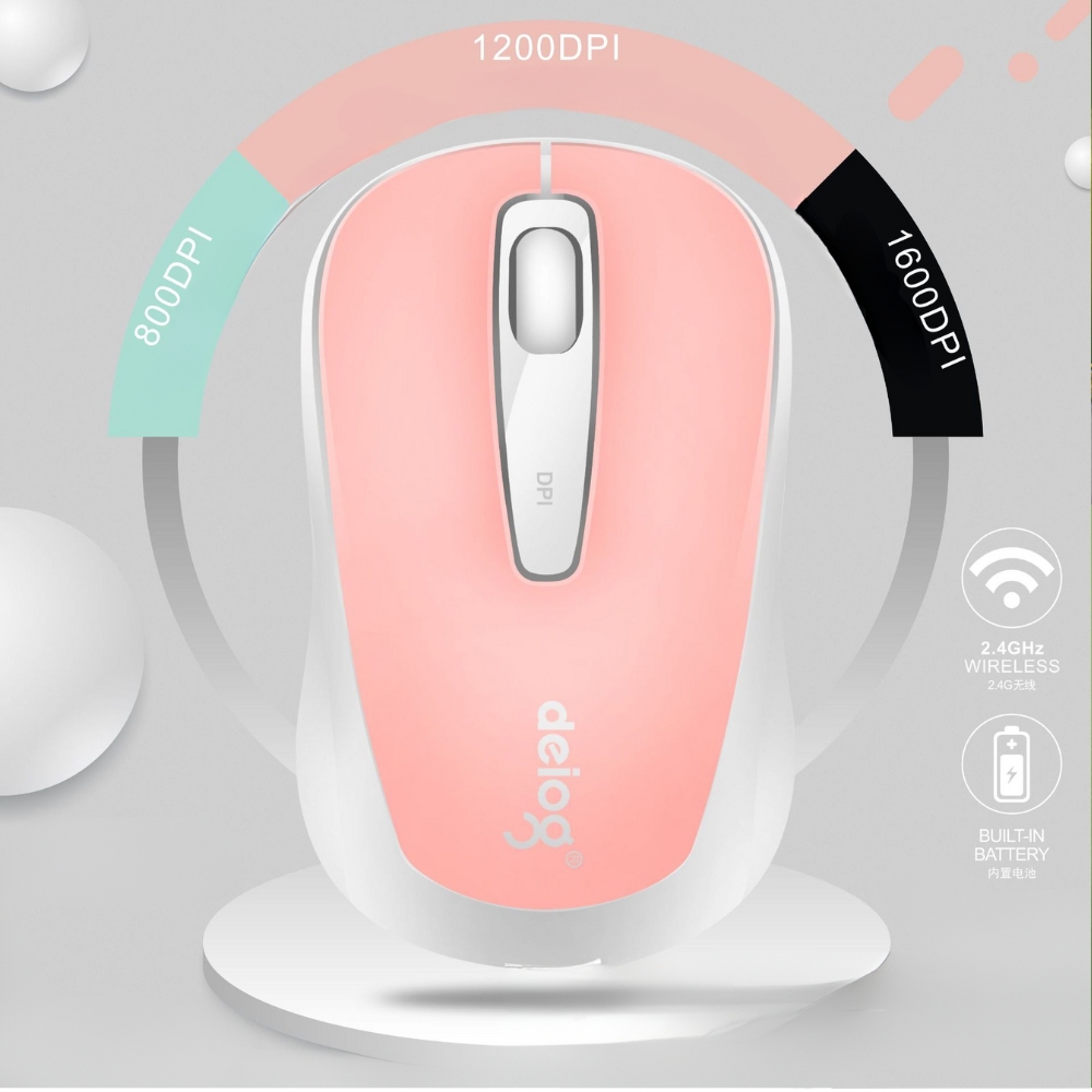 Chuột không dây bluetooth chính hãng DEIOG Q2 silent chống ồn gaming 1600DPI sạc pin