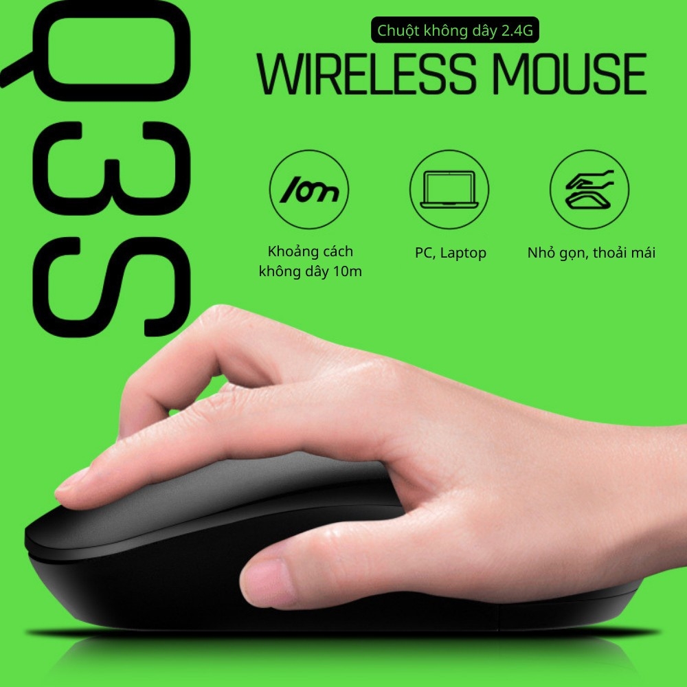 Chuột không dây chính hãng DEIOG Q3S wireless 2.4ghz không dây thiết kế nhỏ gọn DPI 1600