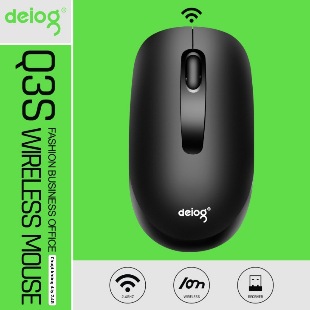 Chuột không dây chính hãng DEIOG Q3S wireless 2.4ghz không dây thiết kế nhỏ gọn DPI 1600