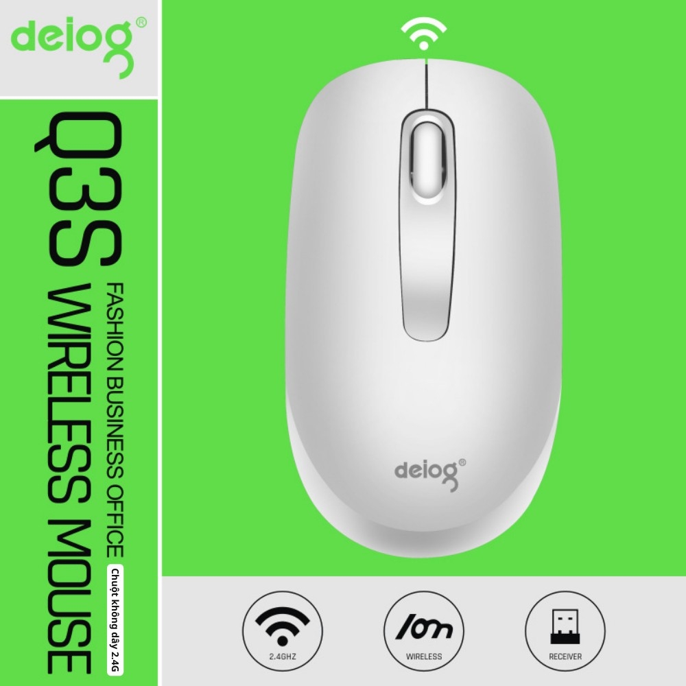 Chuột không dây chính hãng DEIOG Q3S wireless 2.4ghz không dây thiết kế nhỏ gọn DPI 1600