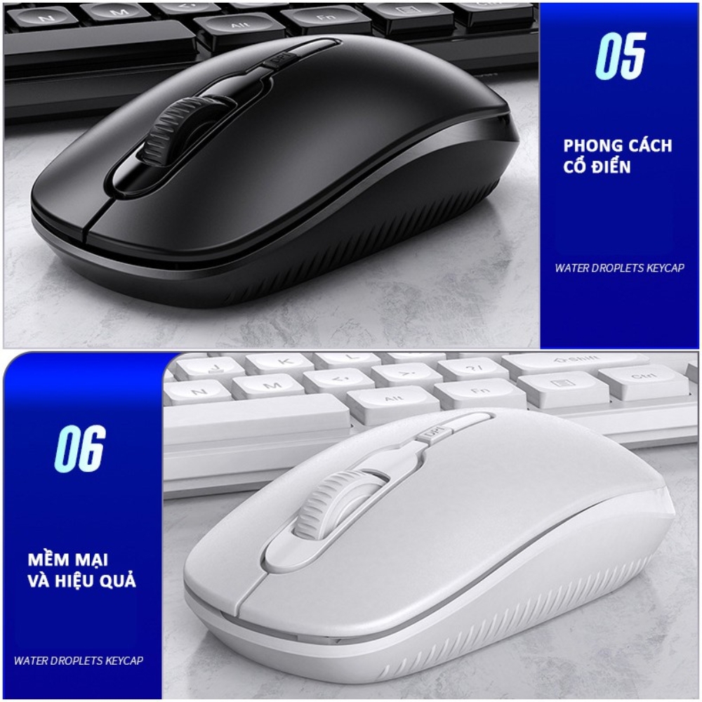 Combo Bàn Phím Chuột Không Dây Chính Hãng DEIOG V31 Wireless 2,4GHZ Làm Việc Văn Phòng Chơi Game Full Size 104 Key Mới 2024