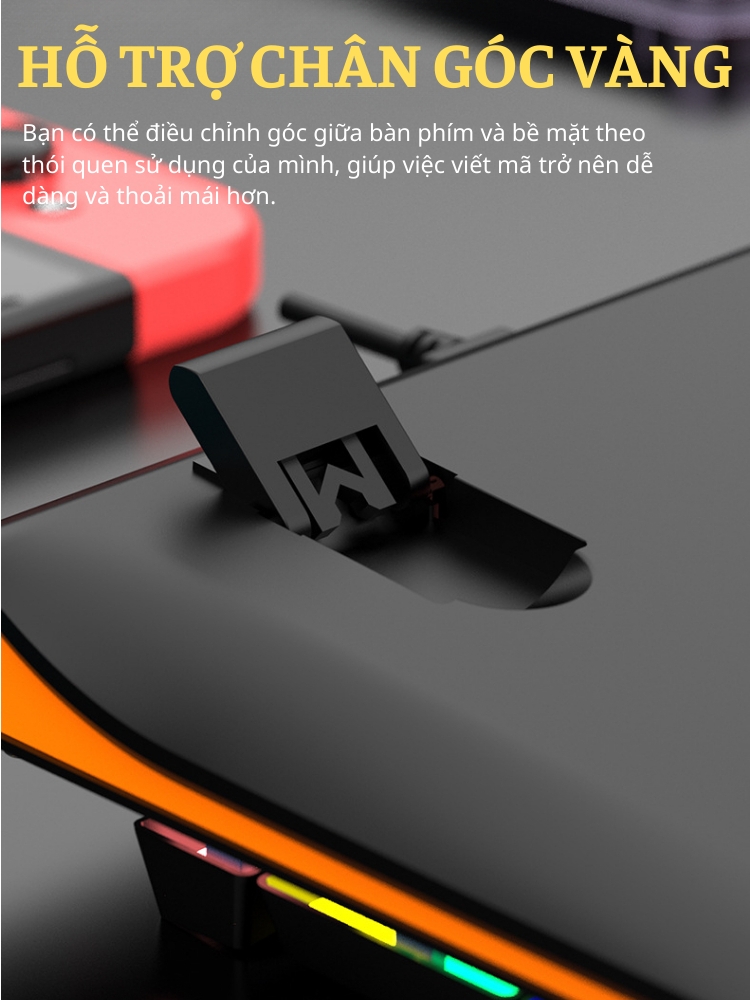 Combo Bàn Phím Chuột Gaming RGB Hàng Chính Hãng DEIOG M115 Có Dây Thiết Kế Độc Đáo Chống Nước Kèm Giá Đỡ Chống Mỏi