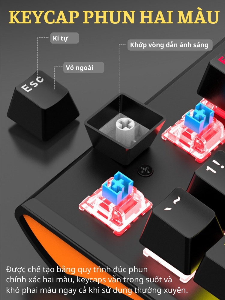 Combo Bàn Phím Chuột Gaming RGB Hàng Chính Hãng DEIOG M115 Có Dây Thiết Kế Độc Đáo Chống Nước Kèm Giá Đỡ Chống Mỏi