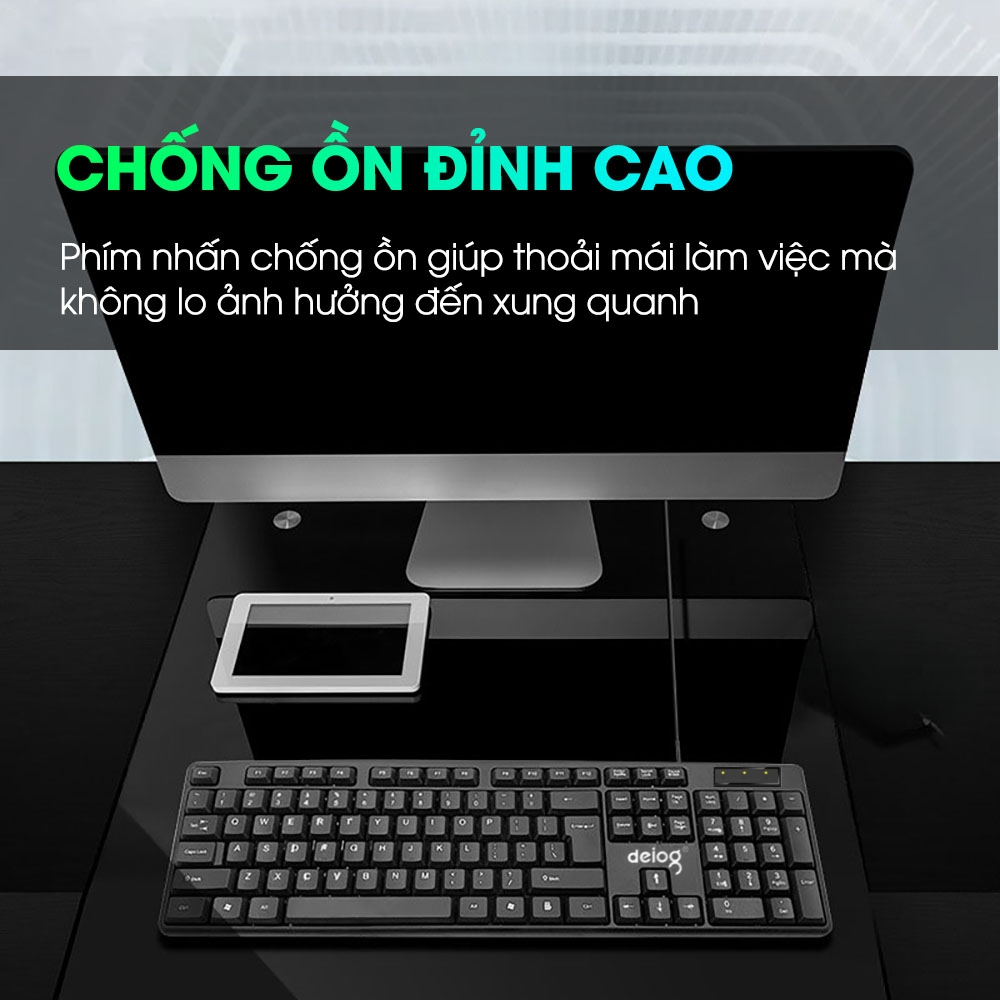 Combo phím chuột máy tính Chính Hãng Deiog DY-811D có dây giả cơ gaming dành cho pc laptop chơi game