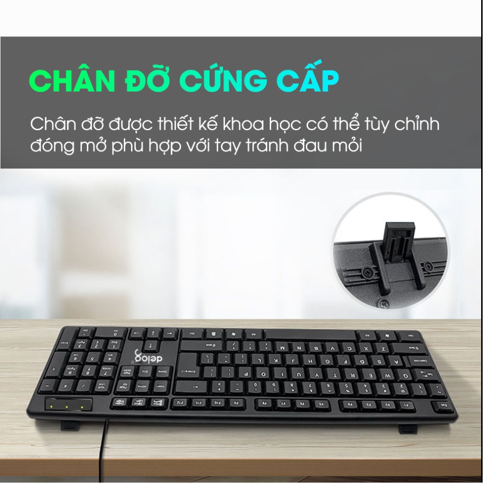 Combo phím chuột máy tính Chính Hãng Deiog DY-811D có dây giả cơ gaming dành cho pc laptop chơi game