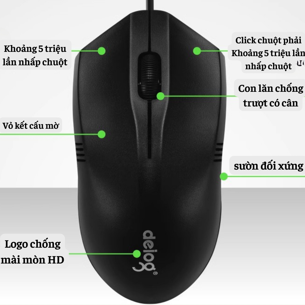 Combo phím chuột máy tính Chính Hãng Deiog DY-811D có dây giả cơ gaming dành cho pc laptop chơi game