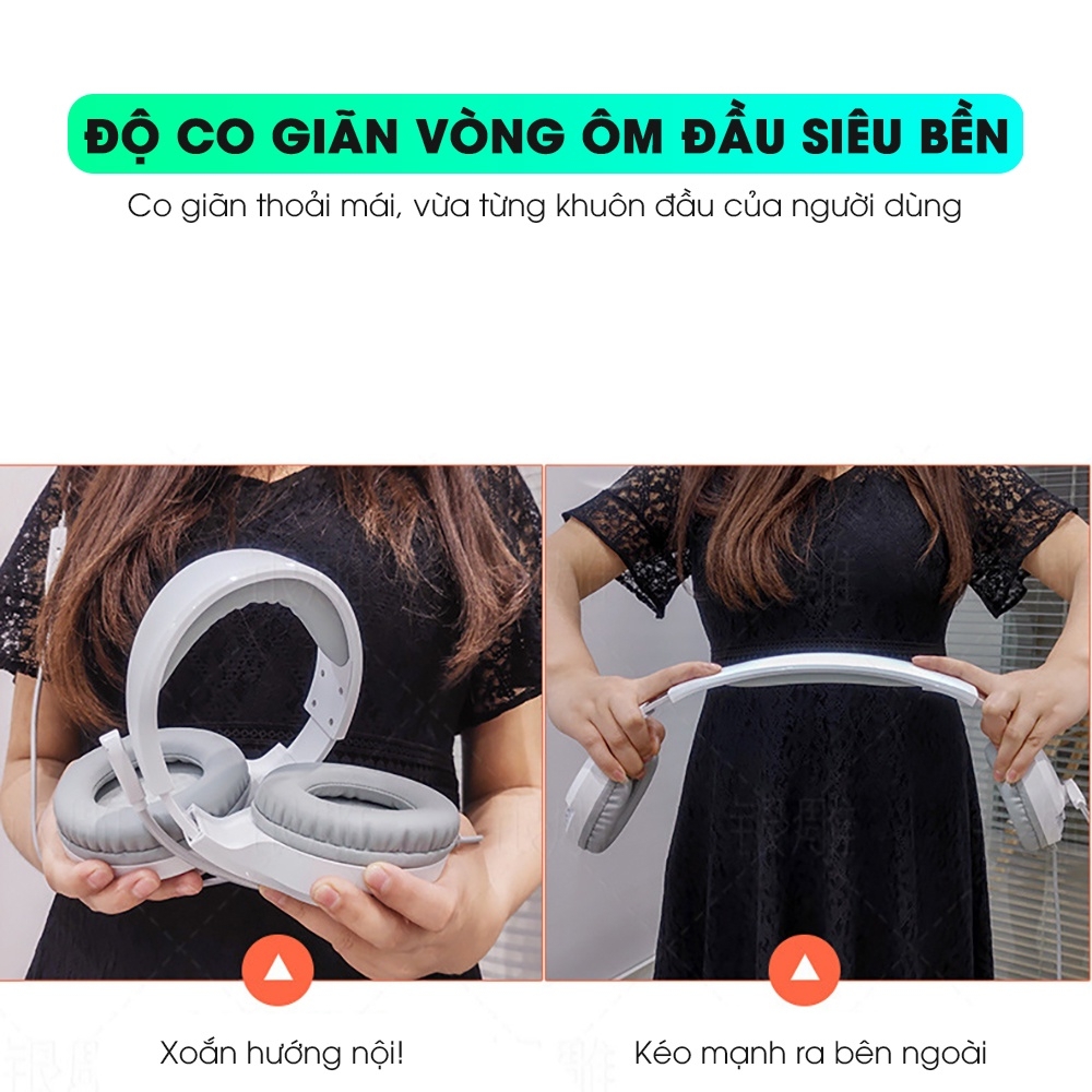 Tai nghe chụp tai gaming chính hãng DEIOG E8150 USB 7.1 giả lập có dây thiết kế công thái học âm thanh vòm 3D mic chống ồn led RGB cho game thủ