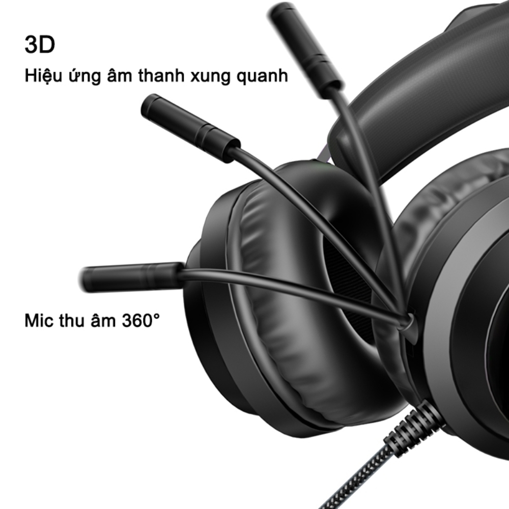 Tai Nghe Chụp Tai Gaming Chính Hãng Deiog E8450 Phiên Bản 5.3 Giả Lập 7.1 Có Mic Cho Máy Tính Laptop Âm Thanh Sống Động