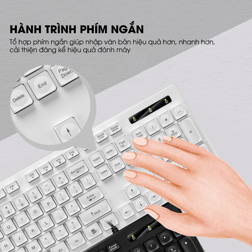Combo bàn phím chuột máy tính chính hãng DEIOG DY 912 có dây full size 104 key gõ phím nhanh chống nước tốt giả cơ gaming văn phòng 2024