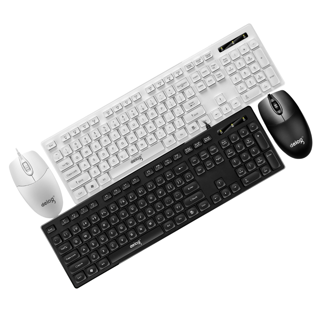 Combo bàn phím chuột máy tính chính hãng DEIOG DY 912 có dây full size 104 key gõ phím nhanh chống nước tốt giả cơ gaming văn phòng 2024