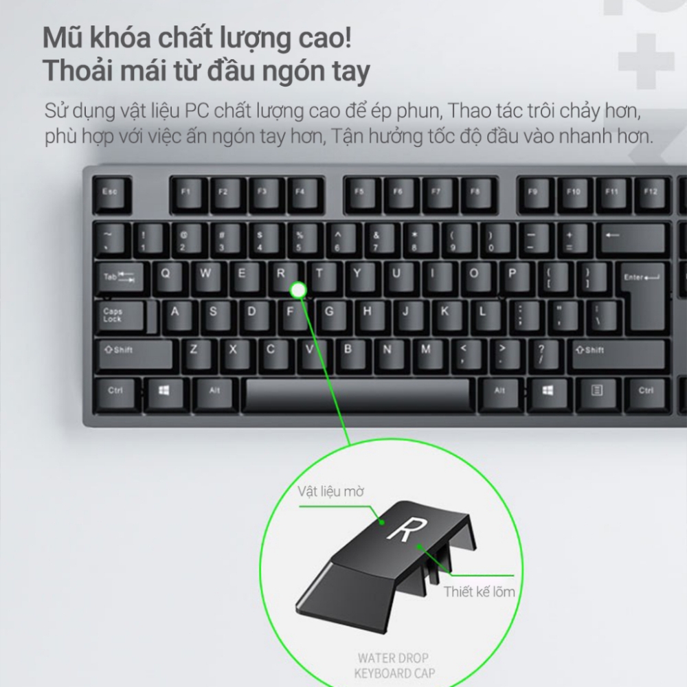 Combo Bàn Phím Chuột Văn Phòng Chính Hãng DEIOG DY 818 Có Dây Chống Nước Thiết Kế Khay Đựng Bút Đa Năng