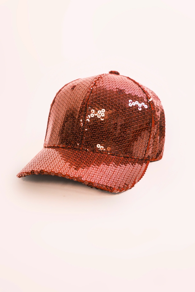 "RED SEQUIN" BASEBALL CAP