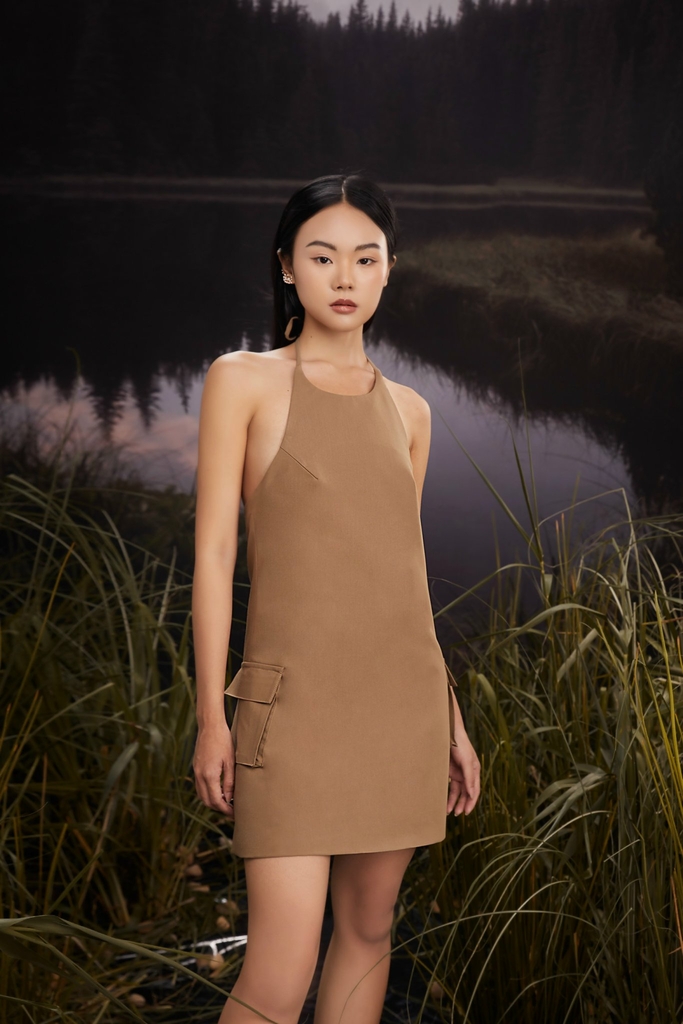 SAFARI HALTER DRESS