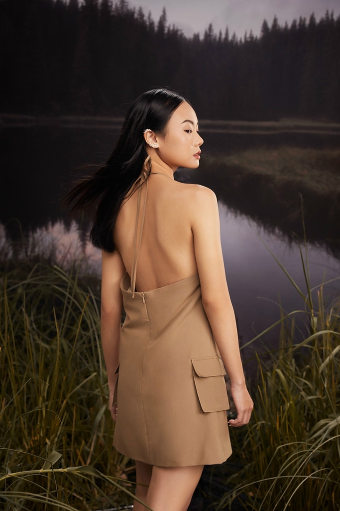 SAFARI HALTER DRESS