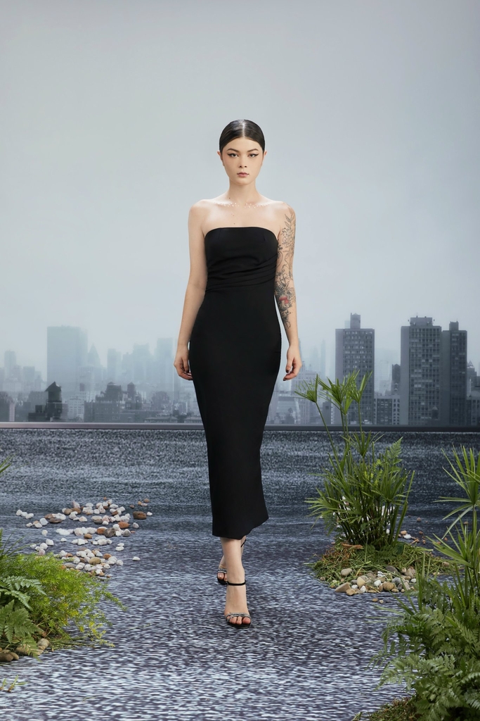 CROOKED SKYLINE DRESS