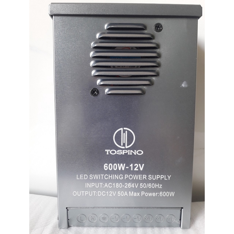 Nguồn Led  12V 50A 600W đổ keo, ngoài trời siêu bền chất lượng cao