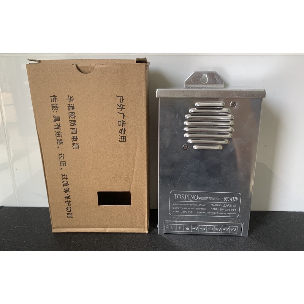 Nguồn led 12V - 41A 500W đổ keo, ngoài trời, siêu bền chất lượng cao